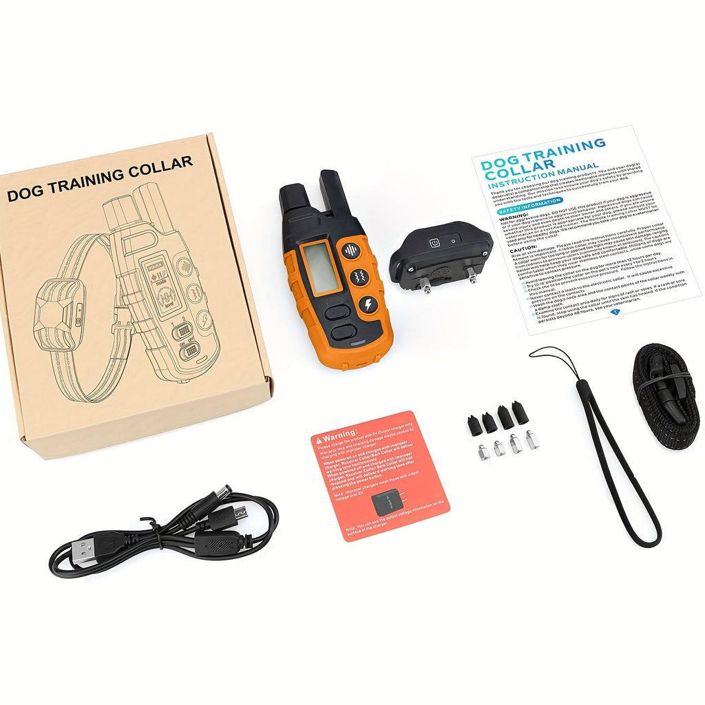 Rechargeable Dog Training Collar for 2 Dogs, 2800ft Listed Remote Range with Beep, Vibration and Static Stimulation for Supervised Training