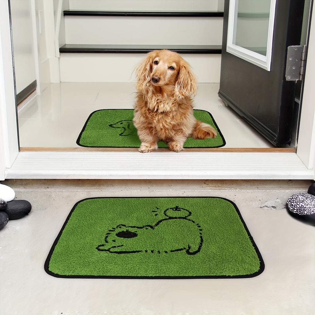 Washable Pee Pads for Dogs 18 x 24 Inches, Reusable Non-Slip Puppy Potty Training Mats with Dog Designs for Floors, Crates and Couches