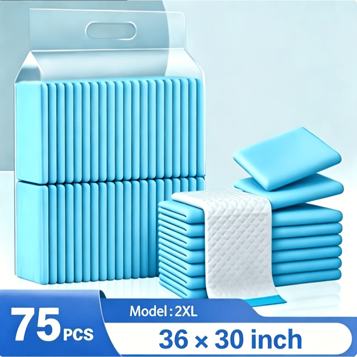 Pet Training Pads 36 x 30 or 24 x 24 Inches, Thick Disposable Absorbent Puppy Pee Pads with Leak Protection and Odor Control, 50 to 300 Count Options
