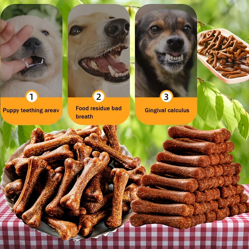 Beef Dental Chew Bones for Dogs, 150g / 5.29oz Meat-Filled Dog Treats for Supervised Chewing, Training Rewards and Everyday Snack Time