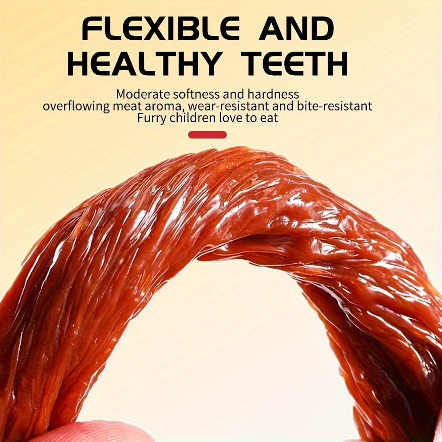 Dried Beef Tendon Strips for Dogs, 250g Single Bag or 500g Two-Pack Options, Chewy Jerky Snacks for Supervised Rewards and Training Routines
