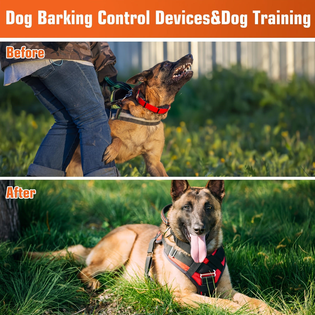 Bark Activated Dog Deterrent with 3 Ultrasonic Modes, USB Rechargeable 1500mAh Bark Control Device with Listed 50ft Range in Ivory White or Dark Gray
