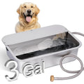 Automatic Outdoor Dog Waterer 3 Gallon, Stainless Steel Self-Filling Water Bowl for Large Dogs, Cats, Chickens, Goats and Sheep