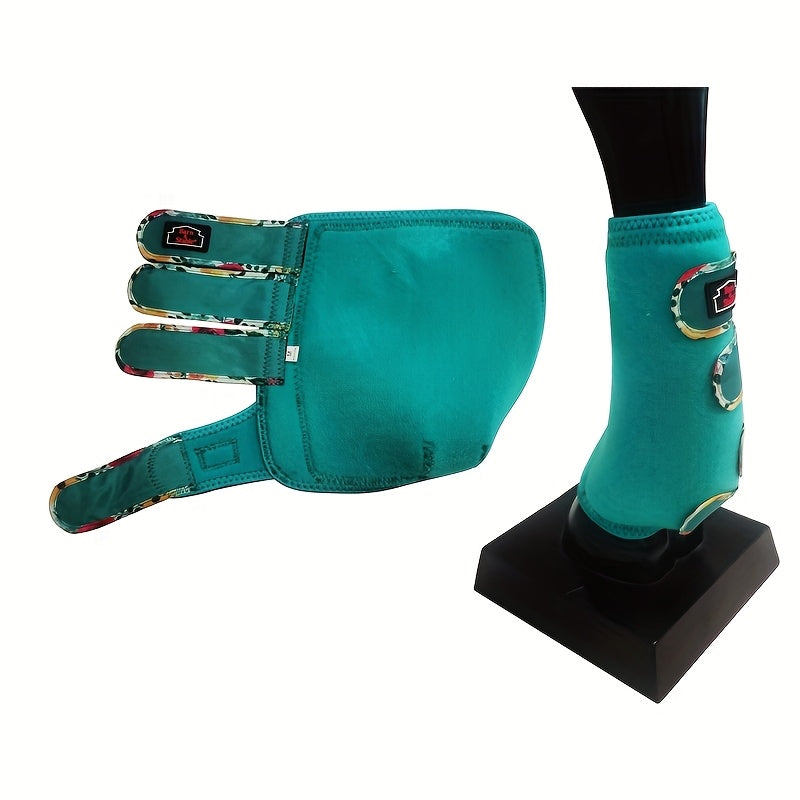 Breathable Horse Boots with Foam Cushioning and Adjustable Quick-Grip Closures, Front and Rear Leg Wraps for Endurance Training in Small, Medium and Large