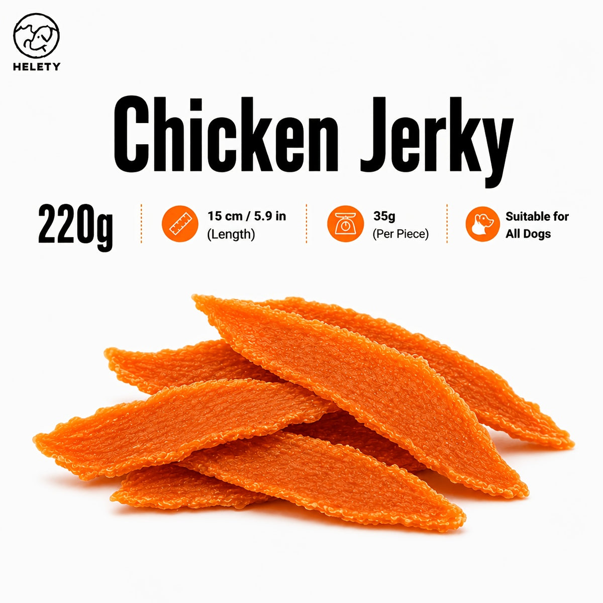 Dog Treat Strips in Chicken or Duck Jerky, Easy-to-Tear Chewy Training Rewards and Daily Snacks for Small, Medium and Large Dogs