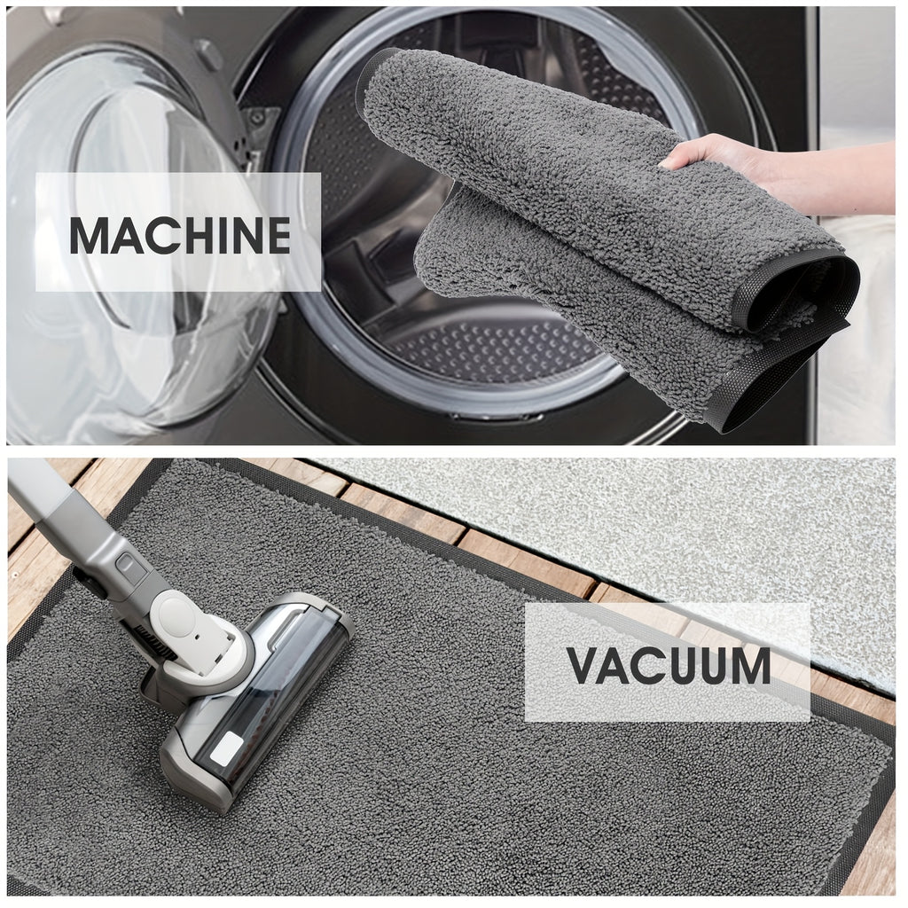 Dog Doormat for Muddy Paws, Absorbent Microfiber Pet Entryway Mat with Non-Slip Backing, Machine Washable Quick-Dry Indoor Rug for Dogs and Cats