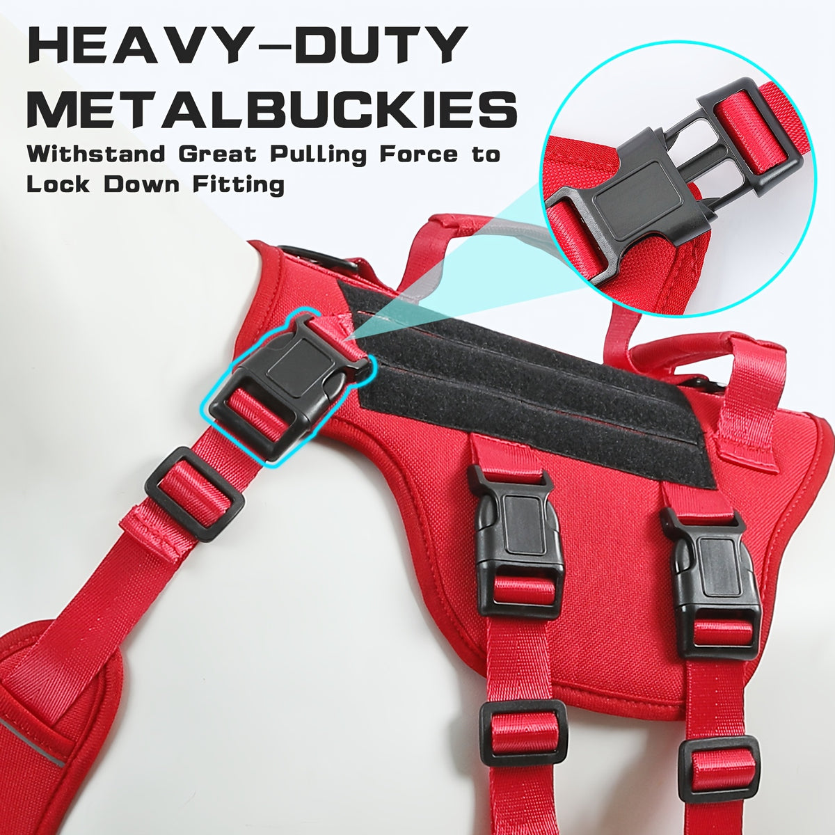 Full Body Dog Harness with Lift Handle, Soft Padded Adjustable Reflective Walking Vest with Leash Clip for Hiking and Training, S to XL