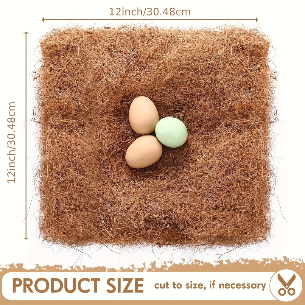 Chicken Nesting Box Pads 25 Pack, 12 x 12 Inch Brown Cut-to-Fit Hen Nest Liners for Backyard Poultry Coops and Everyday Nest Bedding Care