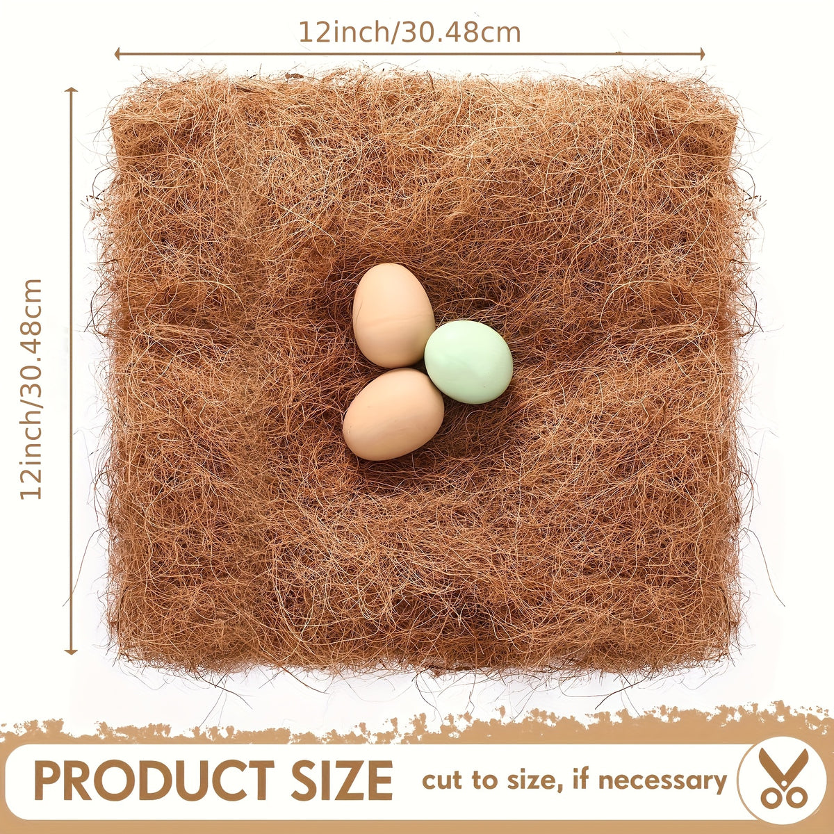 Chicken Nesting Box Pads 25 Pack, 12 x 12 Inch Brown Cut-to-Fit Hen Nest Liners for Backyard Poultry Coops and Everyday Nest Bedding Care