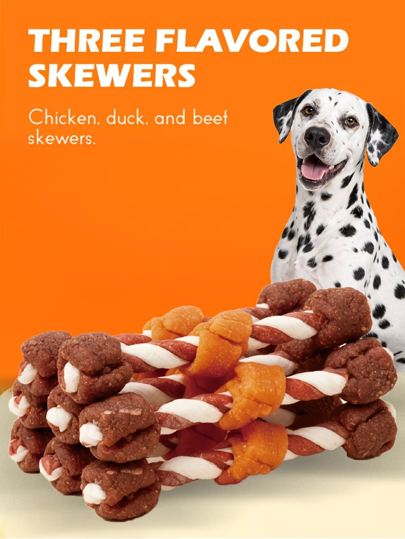 Dog Chew Snack Mix, 150g Happy Snack Selection with Chicken, Duck, Liver and Beef Jerky Flavor Labels for Supervised Treat Time and Dog Gift Baskets