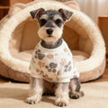 Warm Winter Dog Sweater for Small Medium Dogs, Soft Paw Print Puppy Cold Weather Outfit, Cozy Pet Apparel for Chihuahua Schnauzer Teddy Breeds, XS-XXL