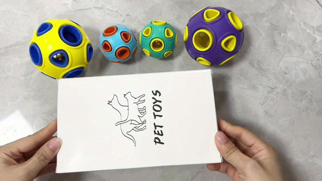 Squeaky Dog Balls with Cartoon Patterns, 6-Pack Soft Latex Bouncy Fetch Toys for Small Dogs, Multicolor Battery-Free Interactive Play Set