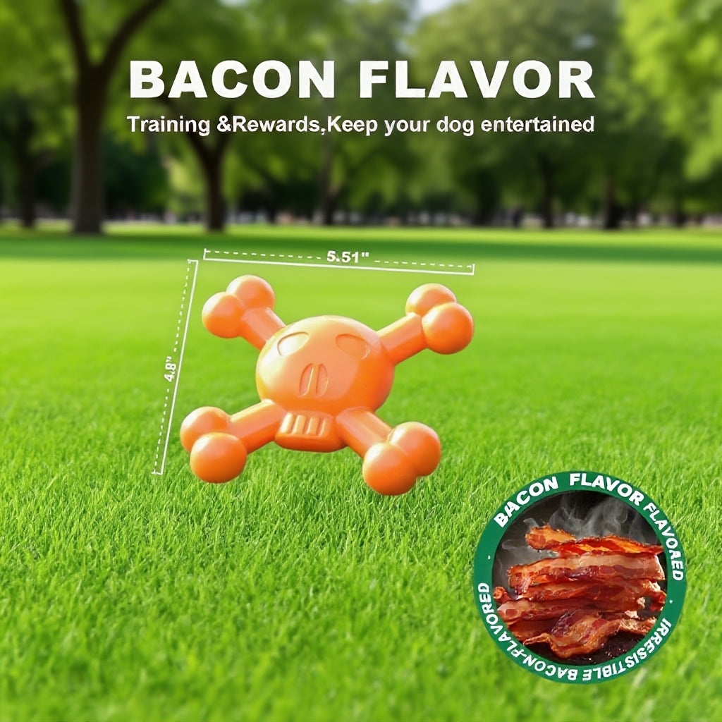 Heavy Duty Nylon Dog Chew Bone in Blue or Orange, Chewing Toy for Medium Dogs and Supervised Everyday Play, Pet Enrichment Gift