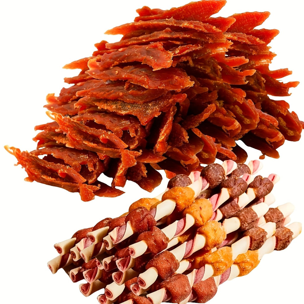 Dog Treat Gift Set with Duck, Chicken, Milk and Sweet Potato, Grain-Free Snack Assortment for Supervised Training Rewards and Everyday Treat Time