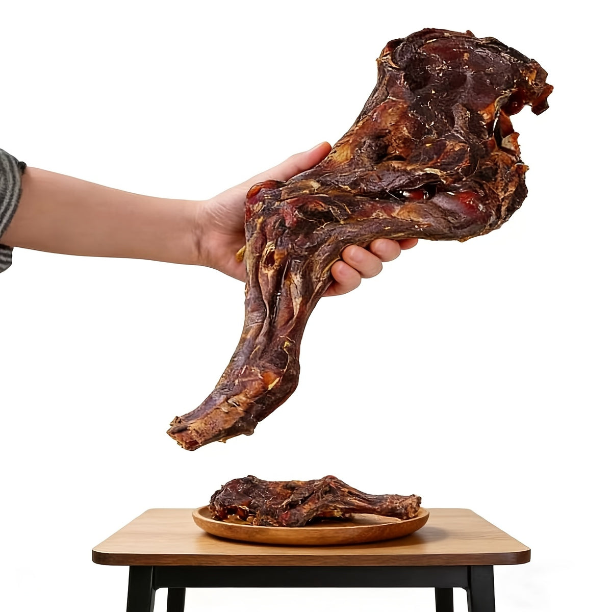 Lamb Leg Dog Chew 100g, Air-Dried Bone-In Dog Treat for Supervised Chewing, At-Home Reward Time and Seasonal Dog Owner Gift Baskets