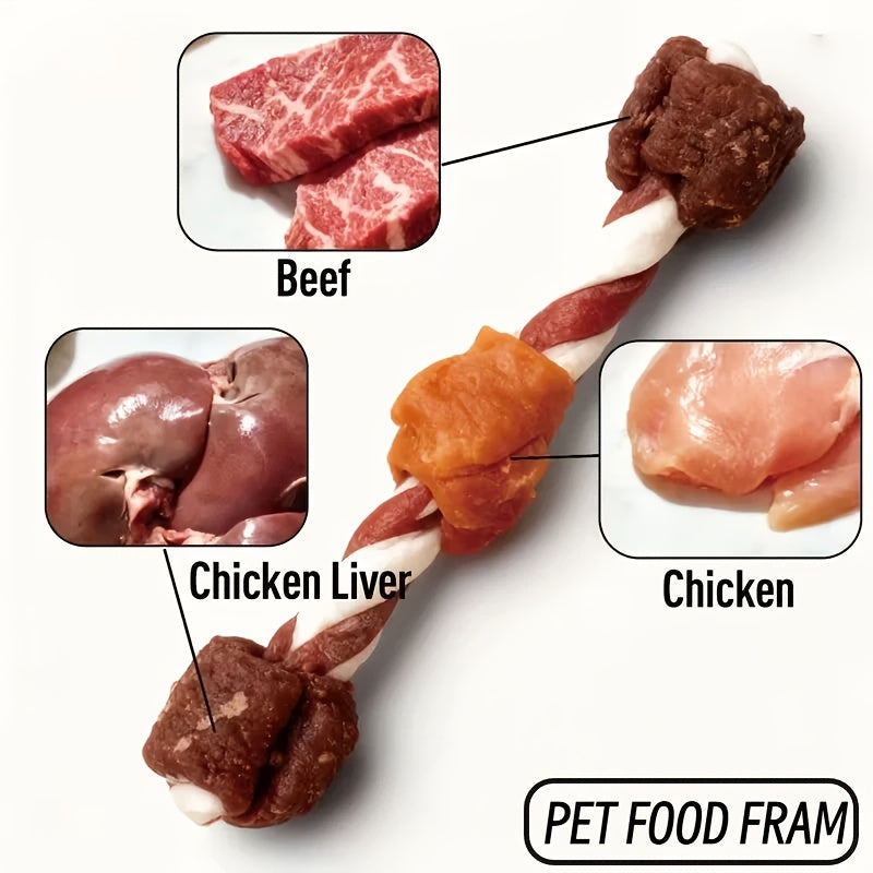 Dog Kabob Treats Triple Flavor Skewers, Mixed Meat Chew Snacks with Combination Pack Options for Supervised Rewards and Daily Treat Time