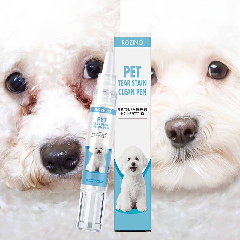 Tear Stain Remover Pen for Dogs and Cats, 2 Pack Rinse-Free Fur Cleaner for White Coats, Targeted Tear Mark Grooming and Daily Pet Care