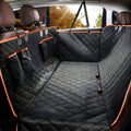 Dog Car Seat Cover with 4-Bag Design and Side Flaps, Non-Slip Scratch-Resistant Backseat Pet Hammock for Everyday Car, Truck and SUV Travel