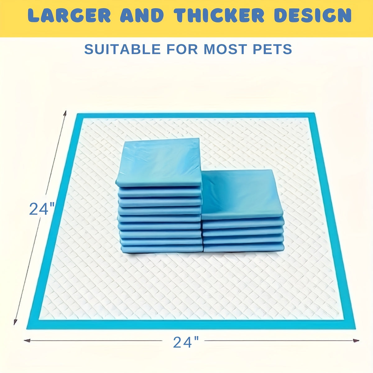 Absorbent Dog Potty Pads for Home, Travel and Camping, 101 or 200 Count Puppy Training Pad Options with Protective Backing for Daily Cleanup