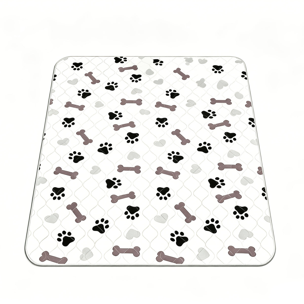 Dog Potty Training Pads, Reusable Washable Puppy Pee Mats with Non-Slip Base, Five Size Options and Solid or Printed Styles for Home and Travel
