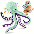 Six-Legged Octopus Dog Toy with Squeaker, Single Plush Interactive Pet Toy for Medium Dogs, Supervised Gentle Play and Dog Gift Baskets