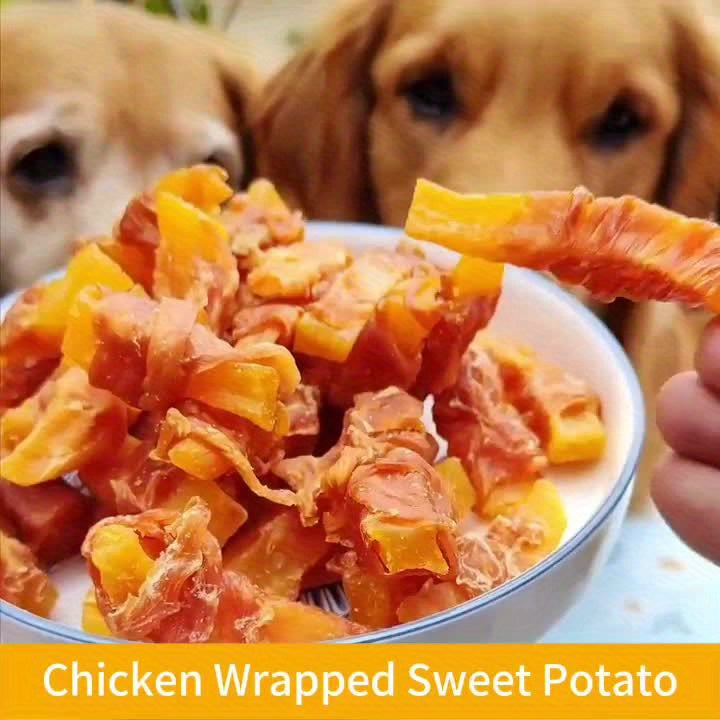 Rawhide Free Dog Treats, Chicken and Sweet Potato Rolls, 31.74 oz / 900g Chewy Wraps Made with Real Chicken for Everyday Snack Rewards