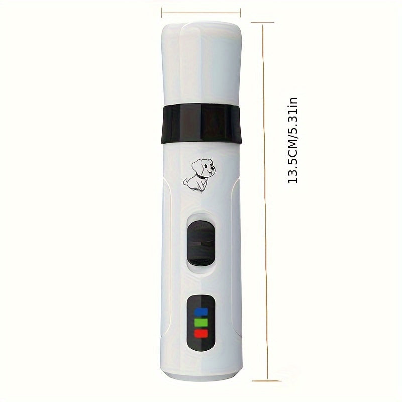 Dog Nail Smoothing Tool, Electric Pet Claw Grinder for At-Home Paw Grooming, White or Upgraded LED Screen Version for Regular Nail Care