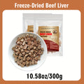 Beef Liver Dog Treats 300g, Freeze-Dried Single-Ingredient Training Rewards and Food Topper, Grain-Free Gluten-Free Snacks for Everyday Reward Time