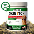 Yeast Probiotic Chews for Dogs, 120 Count Meat Flavor Soft Chews in One Bottle for Everyday Canine Supplement and Wellness Routines