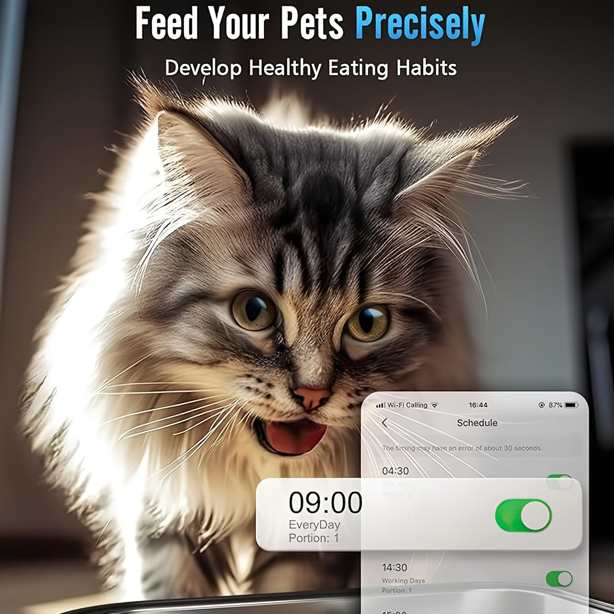 WiFi Cat Feeder and Water Fountain Set, 3L Automatic Food Dispenser with 2.5L Filtered Pet Drinker for Everyday Cat and Dog Feeding Routines