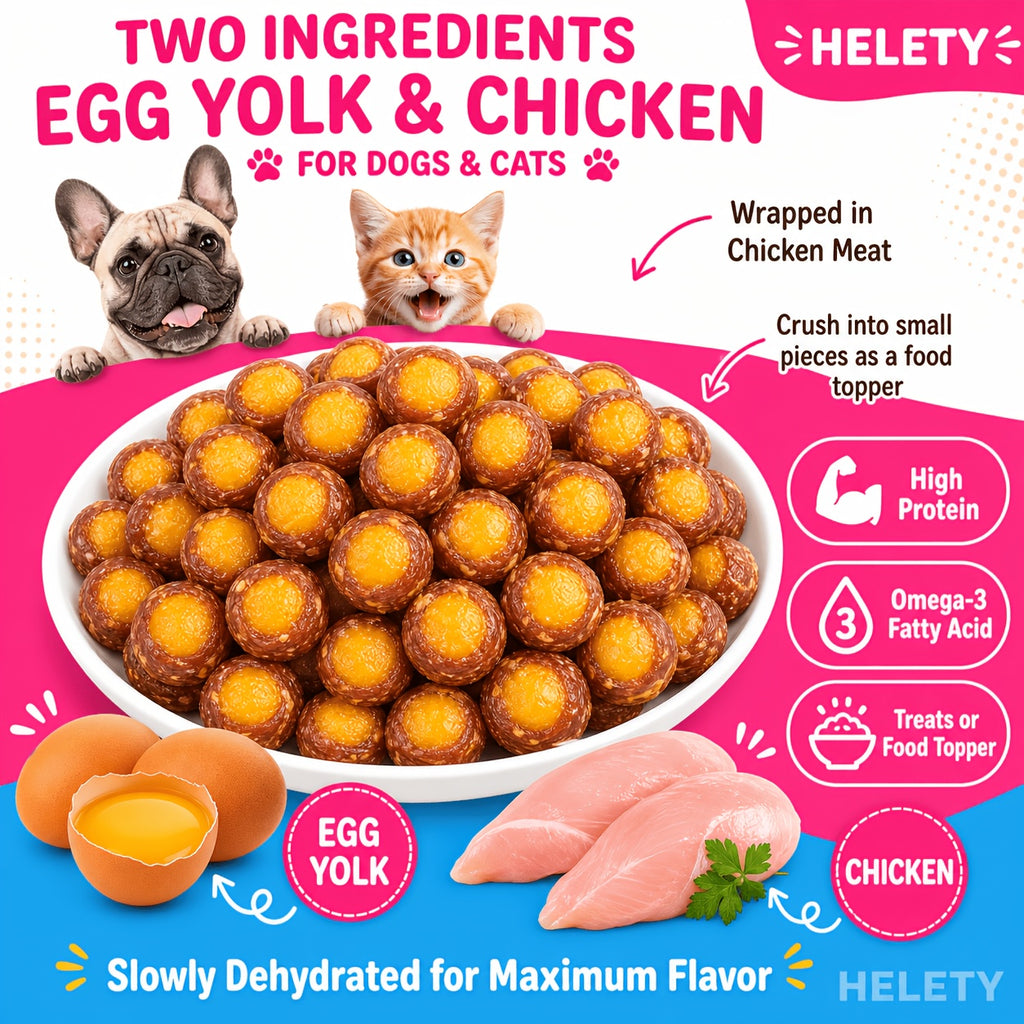 Egg Yolk Wrapped Dog Treats with Chicken or Duck Options, 3.5oz or Piece-Count Packs for Supervised Training Rewards and Everyday Snack Time