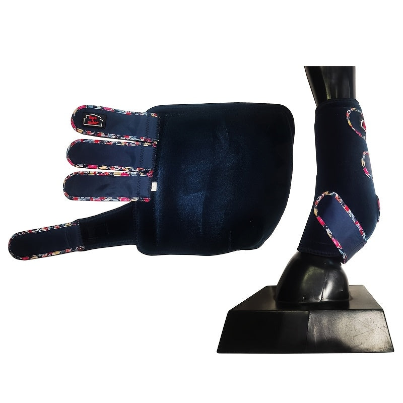 Breathable Horse Boots with Foam Cushioning and Adjustable Quick-Grip Closures, Front and Rear Leg Wraps for Endurance Training in Small, Medium and Large