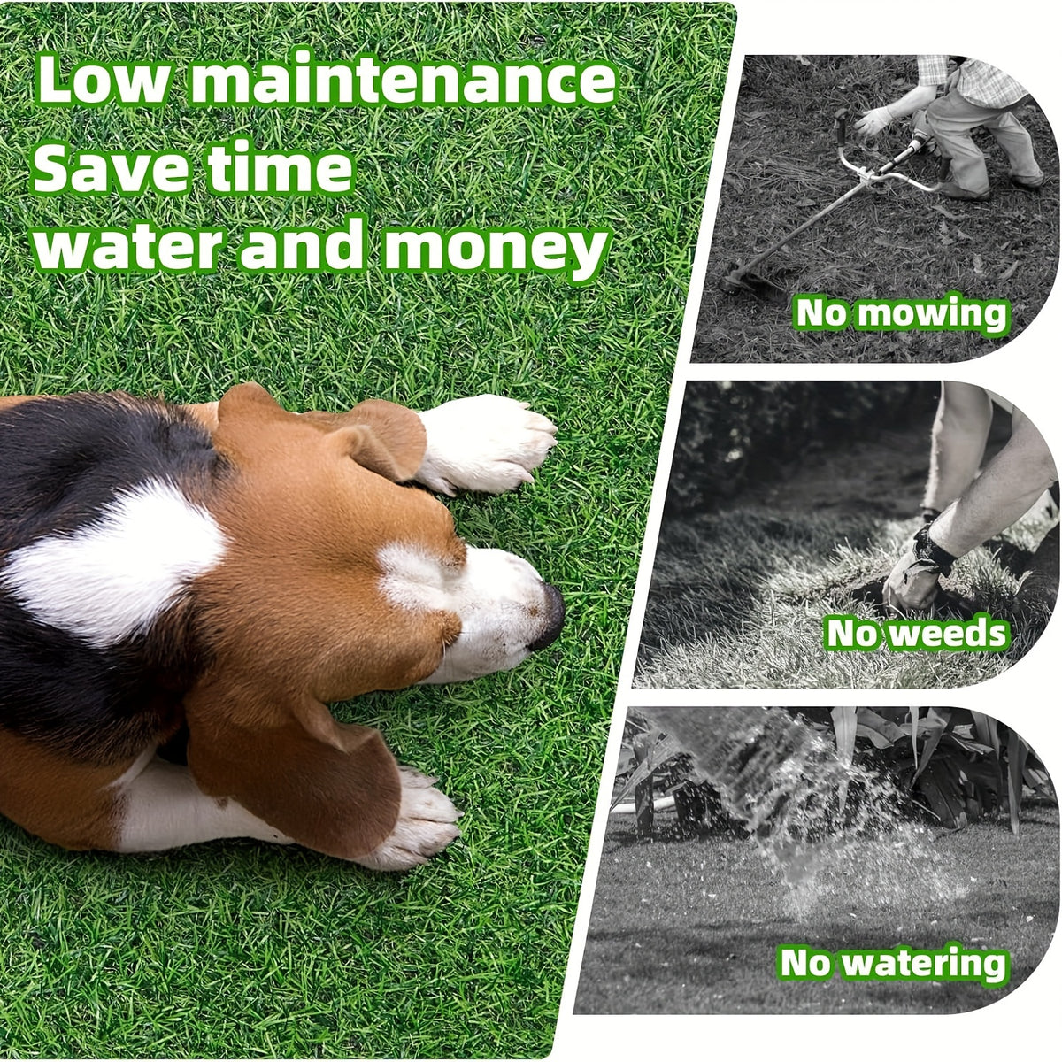 Dog Potty Grass Pad with Drainage Holes, Washable Artificial Turf for Indoor and Outdoor Puppy Training, 39 x 24.4 Inch or Smaller 2-Pack Options