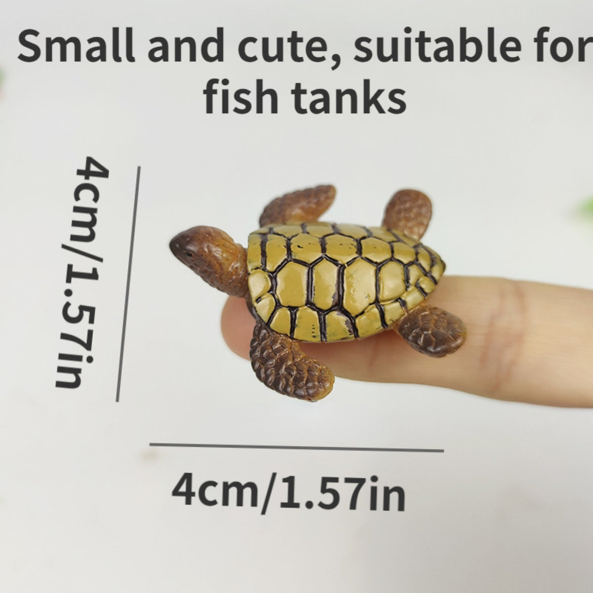 Sea Turtle Aquarium Decorations, 6-Piece Miniature Resin Ornament Set for Fish Tank Decor, Ocean-Themed Aquatic Display Accessories
