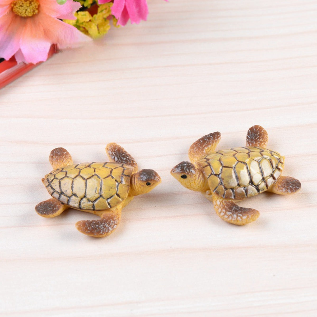 Sea Turtle Aquarium Decorations, 6-Piece Miniature Resin Ornament Set for Fish Tank Decor, Ocean-Themed Aquatic Display Accessories