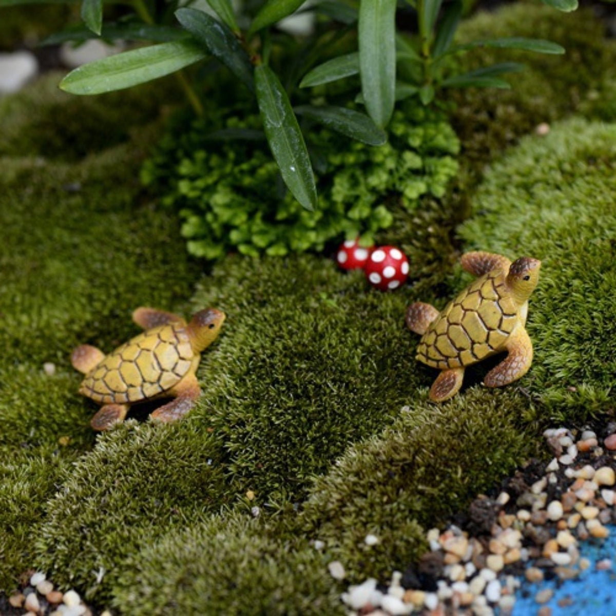 Sea Turtle Aquarium Decorations, 6-Piece Miniature Resin Ornament Set for Fish Tank Decor, Ocean-Themed Aquatic Display Accessories