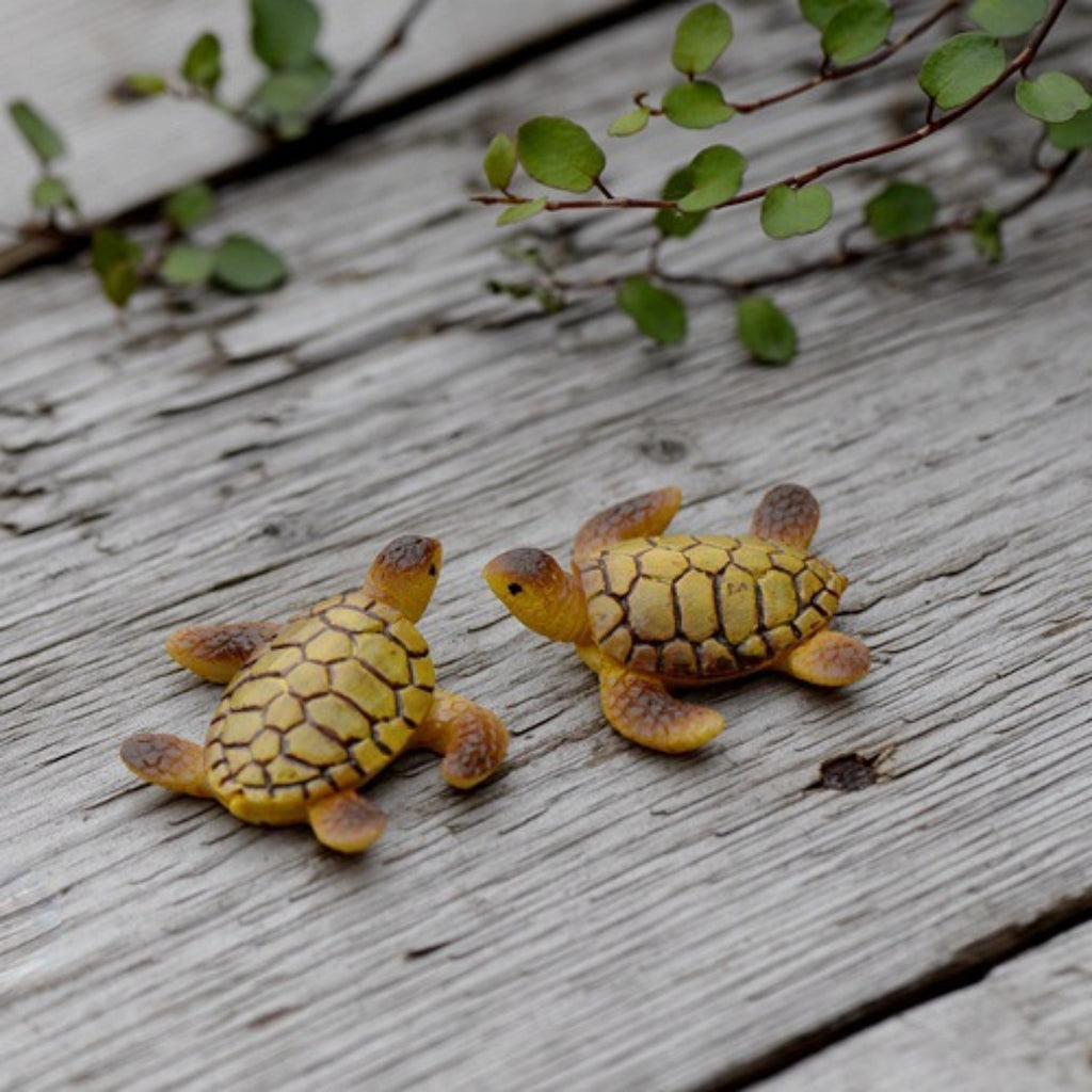 Sea Turtle Aquarium Decorations, 6-Piece Miniature Resin Ornament Set for Fish Tank Decor, Ocean-Themed Aquatic Display Accessories