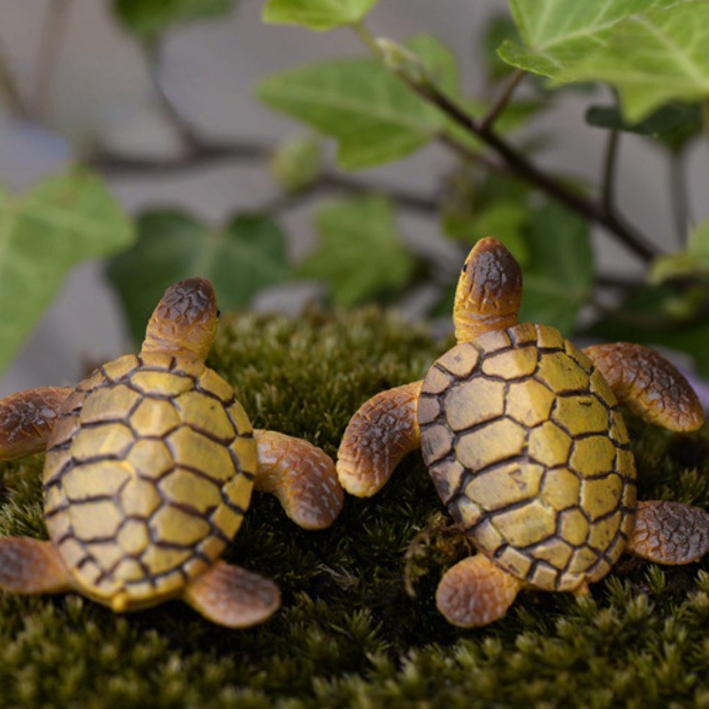 Sea Turtle Aquarium Decorations, 6-Piece Miniature Resin Ornament Set for Fish Tank Decor, Ocean-Themed Aquatic Display Accessories