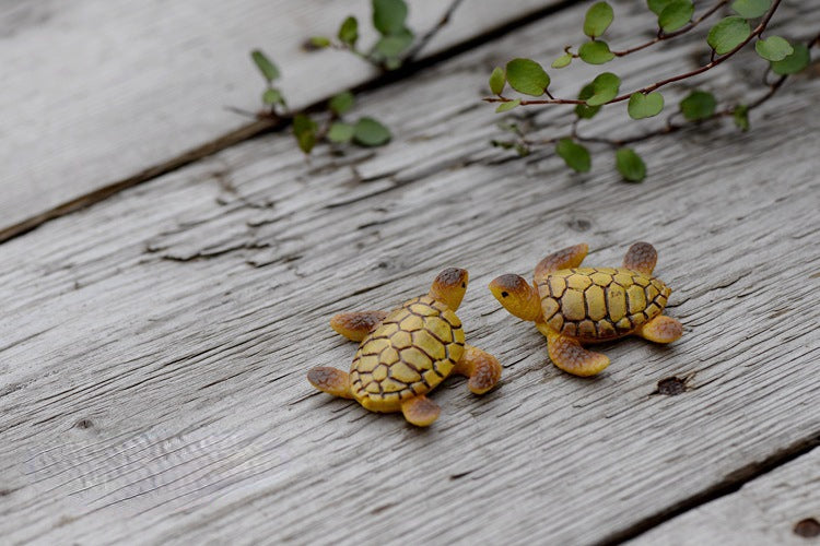 Sea Turtle Aquarium Decorations, 6-Piece Miniature Resin Ornament Set for Fish Tank Decor, Ocean-Themed Aquatic Display Accessories