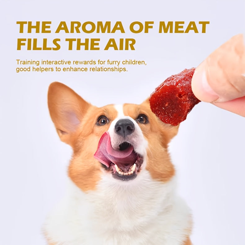 Beef Cube Dog Training Treats, 155g Chewy Meat Reward Bites for Supervised Practice, Everyday Snack Breaks and Dog Lover Gift Baskets