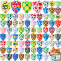 Summer Dog Bandanas 100-Pack with Flower and Lemon Themes, Adjustable Triangle Pet Scarves for Small and Medium Dogs, Puppies and Cats