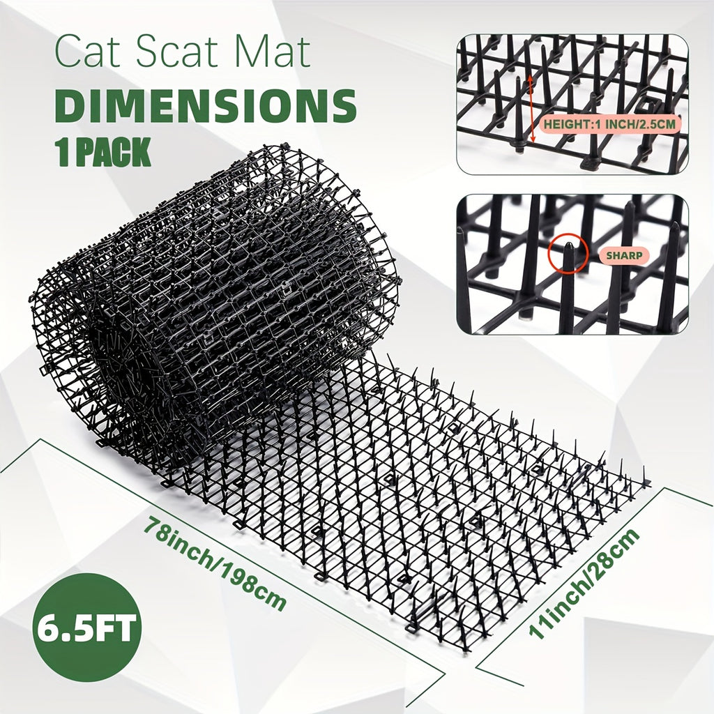 Cat Deterrent Mat with Spikes, 2-Pack Garden Anti-Digging Barrier Strips for Indoor and Outdoor Cat Boundaries and Restricted Areas