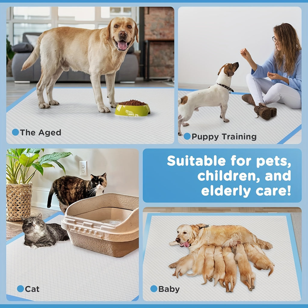 Dog Pee Pads 32 x 58 Inch, 50 Count Extra Large Disposable Pet Training Pads with 6-Layer Absorbent Core for Large Dogs and Multi-Dog Homes