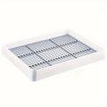 Rabbit Litter Box for Cage Corners, Gray and White Plastic Pet Toilet Tray for Indoor Bunny Potty Routines and Everyday Enclosure Cleaning