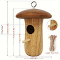 Wall Mounted Bird House in Brown, Cylinder Nest Box with Retro Garden Style for Outdoor Yard Decoration and Backyard Birdwatching Enthusiast Gifts