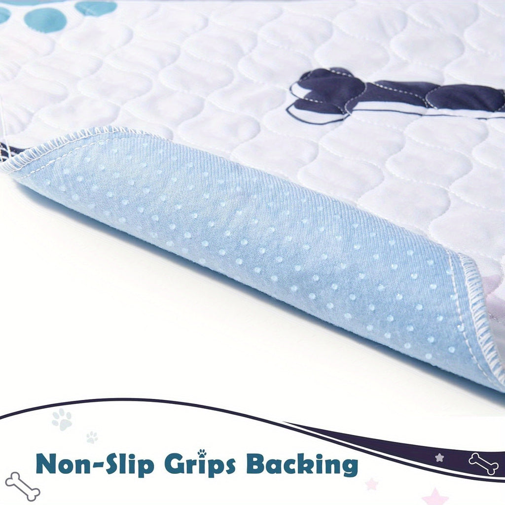 Reusable Dog Pee Pads with Four-Layer Design, Machine Washable Non-Slip Puppy Training Mats in Seven Size Options for Floors, Crates and Playpens