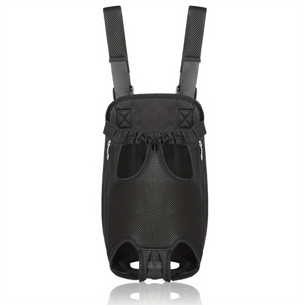Hands-Free Dog Front Carrier with Padded Adjustable Straps, Legs-Out Pet Backpack with Dual Side Zippers for Small Pet Walks and Travel