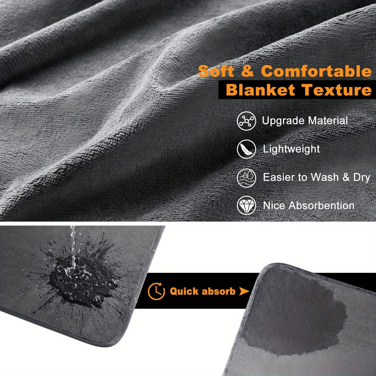 Washable Dog Pee Pads 2 Pack with Coral Fleece Surface, Reusable Leak-Proof Non-Slip Puppy Training and Whelping Mats in Five Sizes