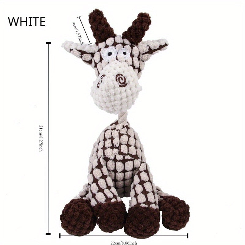 Soft Squeaky Puppy Toys for Small and Medium Dogs, Stuffed Plush Toys for Supervised Fetch and Gentle Play, Brown Single or Pink White Brown 3-Pack