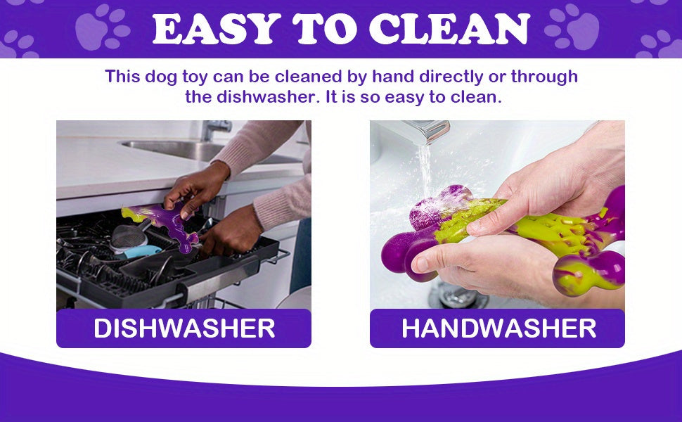 Tough Dog Chew Toy Set for Medium and Large Dogs, Textured Nylon Chewing Toys in 2-Piece or 3-Piece Bone Pack Options for Supervised Play